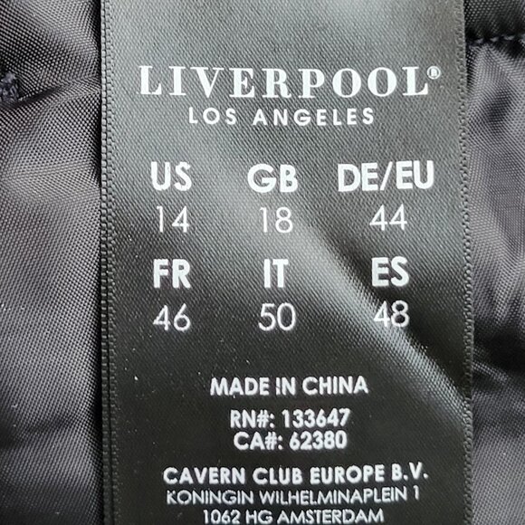 Liverpool Women’s Pinstripe Navy Blue Stretch Pants Size 14/32 - Picture 11 of 12